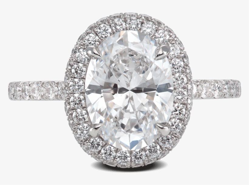 Ring Glamour Flush Platinum Halo Diamonds Steven Kirsch - Diamond Ring Flush Halo, transparent png