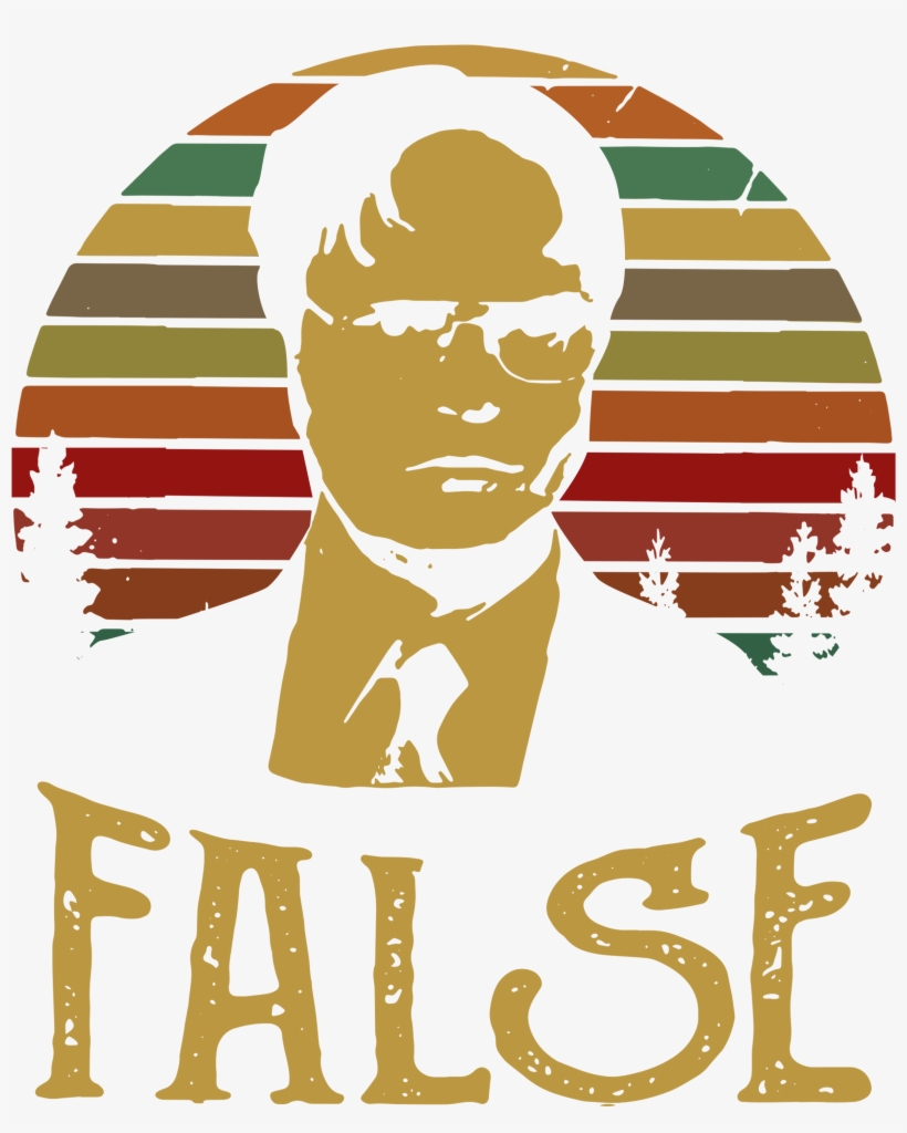 Sunset Retro Dwight Schrute False Shirt, Sweater, Hoodie, - Illustration, transparent png