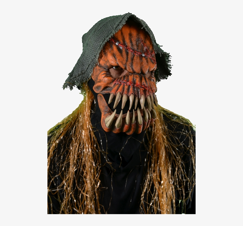 Pumpkin Man Moving Mouth Mask - Pumpkin Man Mouth Moving Halloween Mask, transparent png