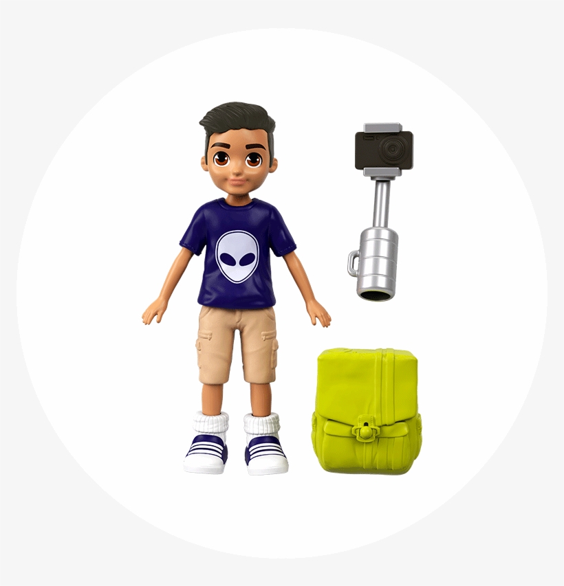 Polly Pocket™ Selfie Stick Nicolas Product Image - Polly Pocket Boy Doll, transparent png