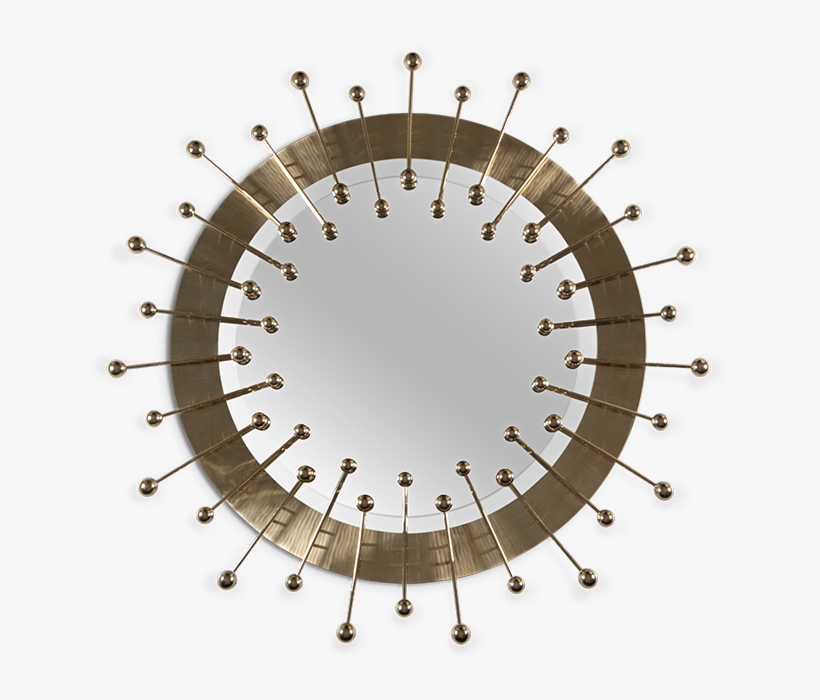 Gold Plated Brass And Mirror - Vespa Clube Gaia, transparent png