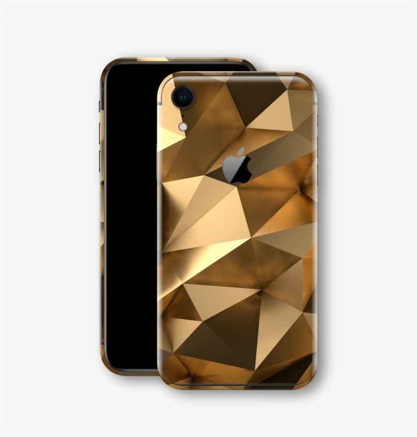 Iphone Xr Print Custom Signature Gold Mirror Skin Wrap - Smartphone, transparent png
