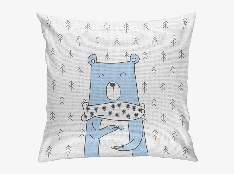 The Blushing Bear - Cushion, transparent png