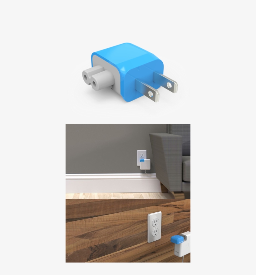 Side-facing Plug For Apple Chargers - Ac Adapter, transparent png