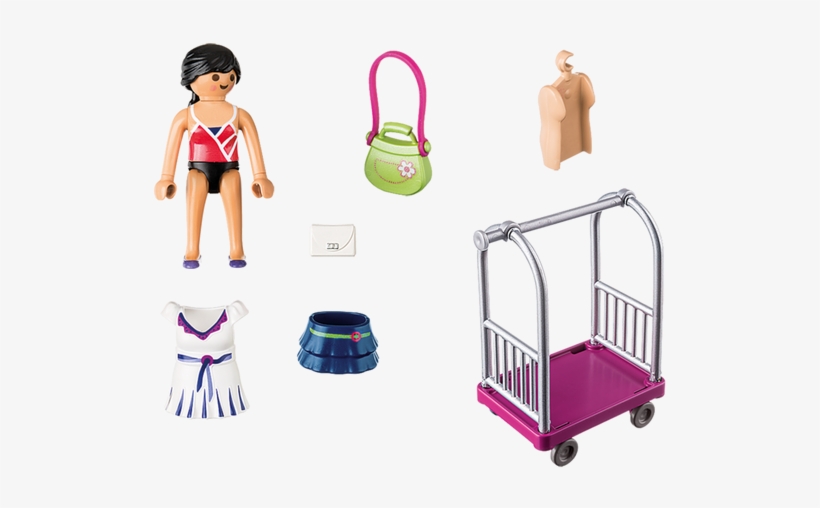Model With Clothing Rack - Playmobil 4792, transparent png
