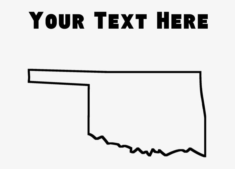 Design Is Printed, Not Embroidered - State Of Oklahoma Outline, transparent png