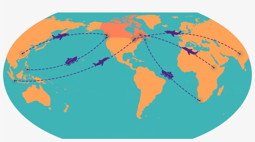 Immigration To Canada Map, transparent png