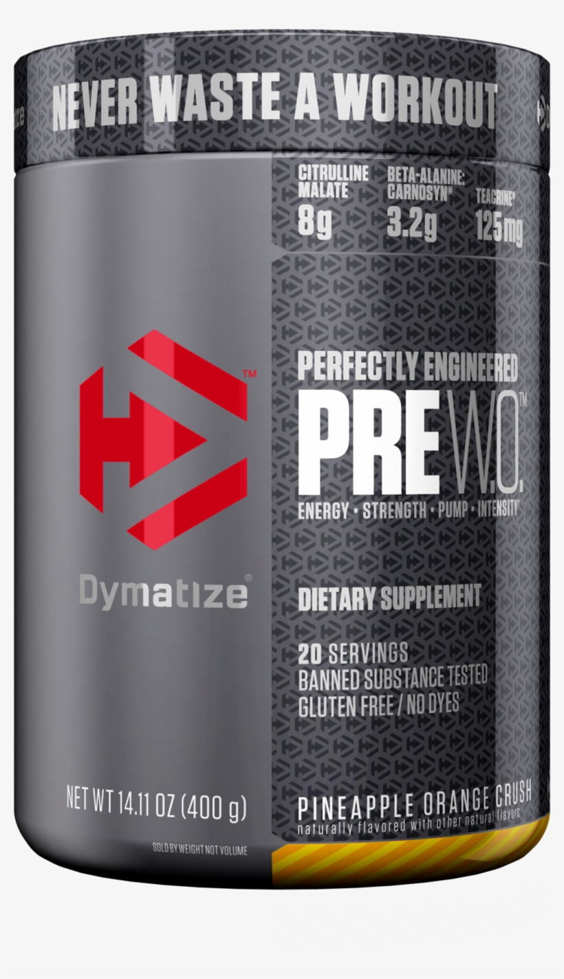 Dymatize Prewo, Pre-workout Energy Powder, Pineapple - Energy Drink, transparent png