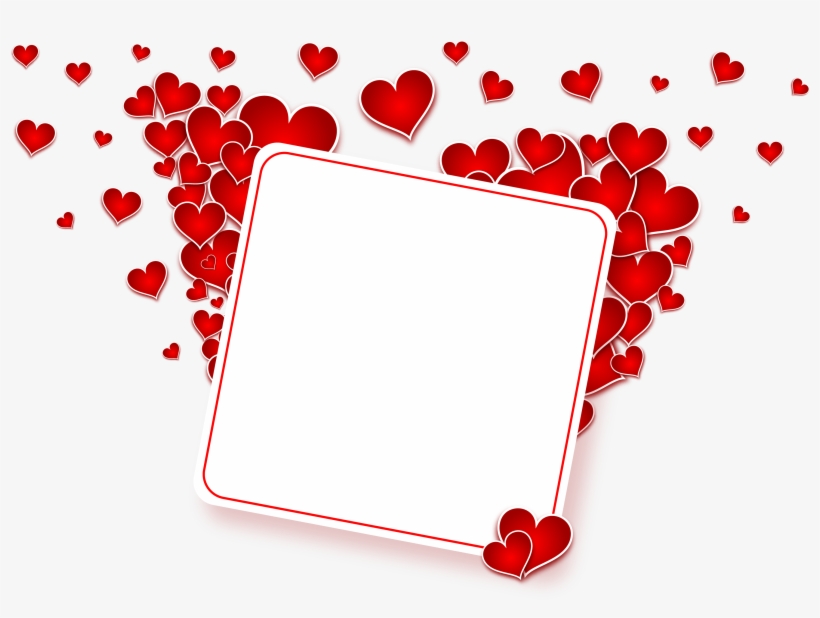 Love Heart Frame Png Image - ברכות לטו באב, transparent png