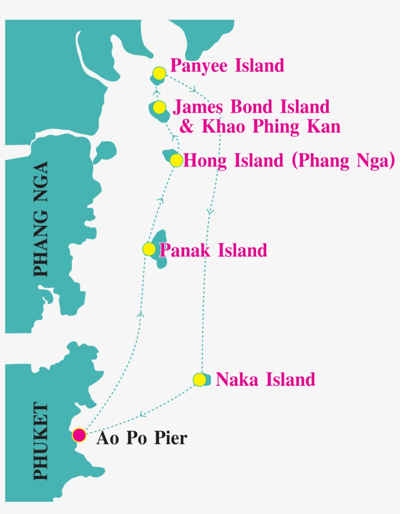 James Bond By Speed Boat - Map, transparent png