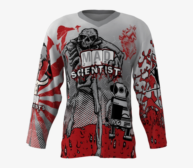 Mad Scientists Custom Roller Hockey Jersey - Long-sleeved T-shirt, transparent png