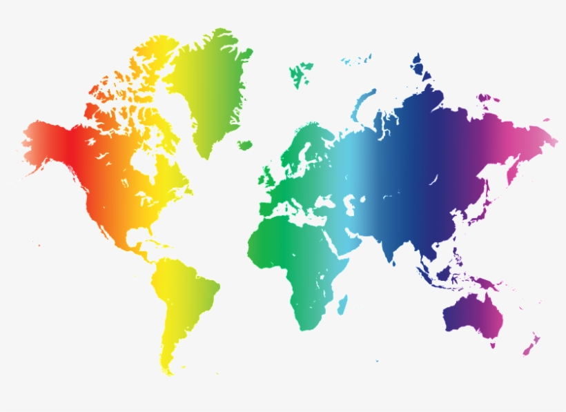 Media And The Shift Of People's Stereotype And Behaviors - World Map Outline Black, transparent png