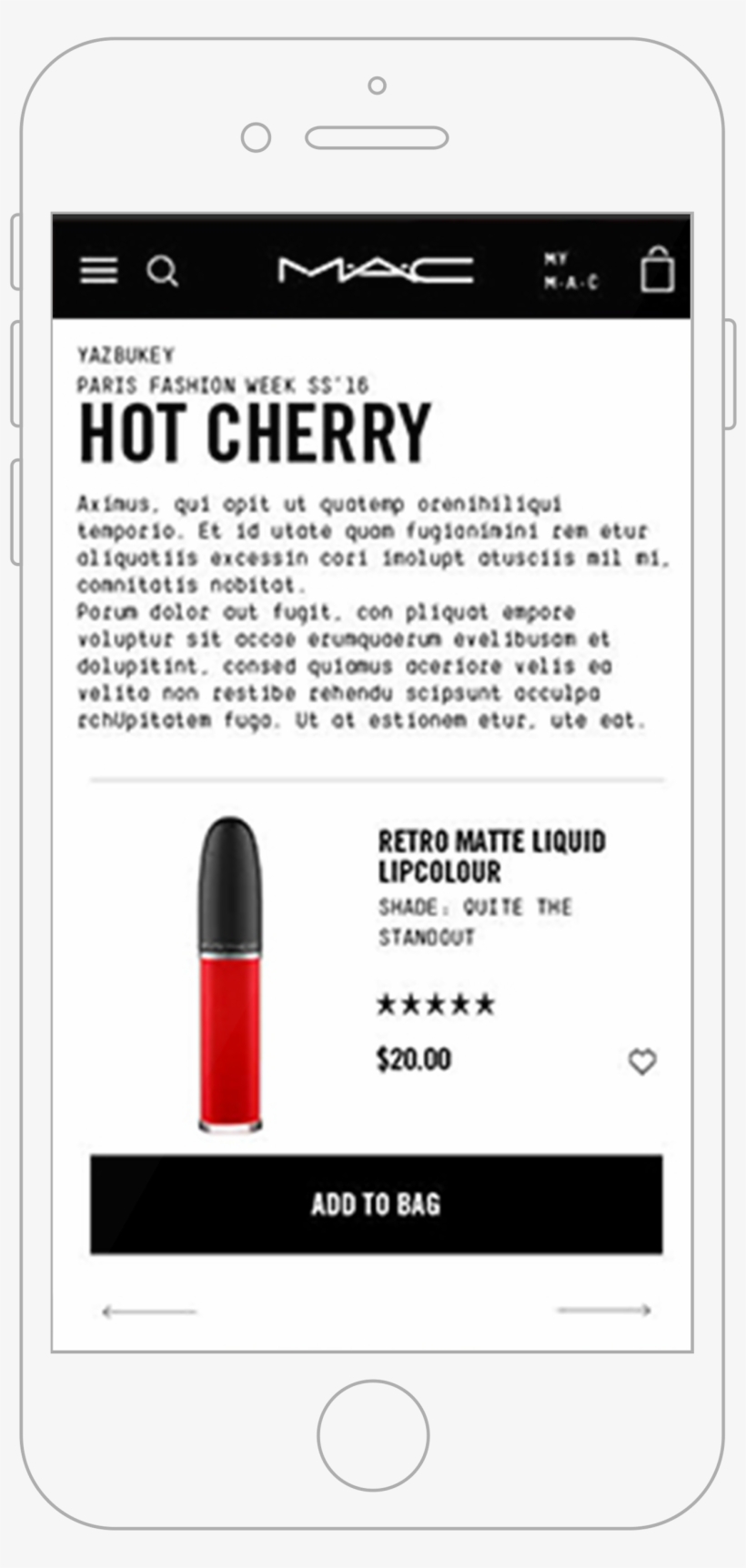 Landing Page Designed For Fashion Week Make-up Trends - Mac Pro Cosmetics, transparent png