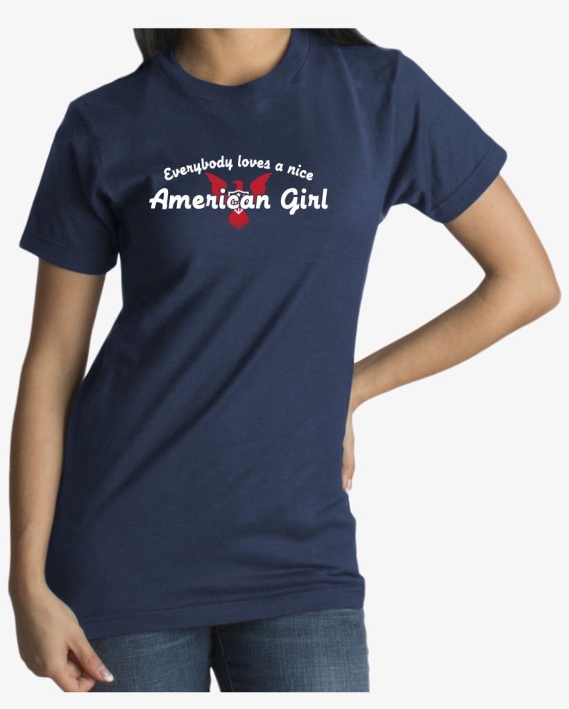 Standard Navy Everybody Loves A Nice American Girl - Active Shirt, transparent png