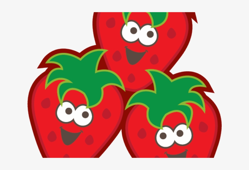 Strawberry Clipart Group - Cute Free Fruit Clipart, transparent png