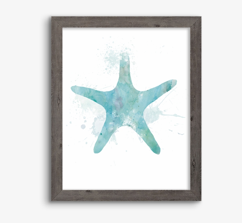 Watercolor Silhouette ~ Sea Star - Starfish, transparent png