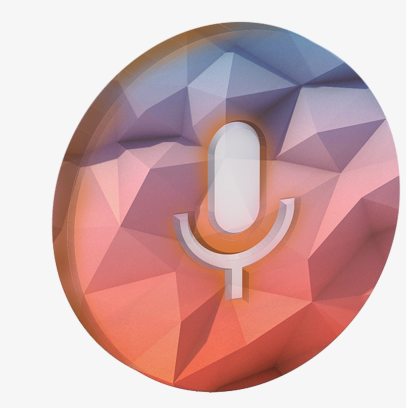 Microphone Headphone Poly Shape - Logo 3d Micrófono, transparent png