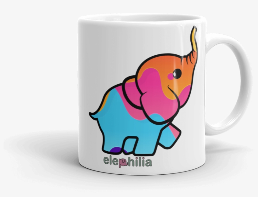 Happy Baby Elephant Mug - Coffee Cup, transparent png