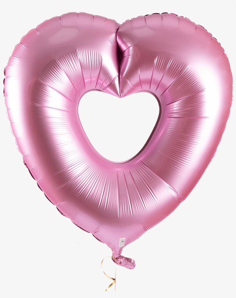 Pink Open Heart Super Shape - Balloon, transparent png