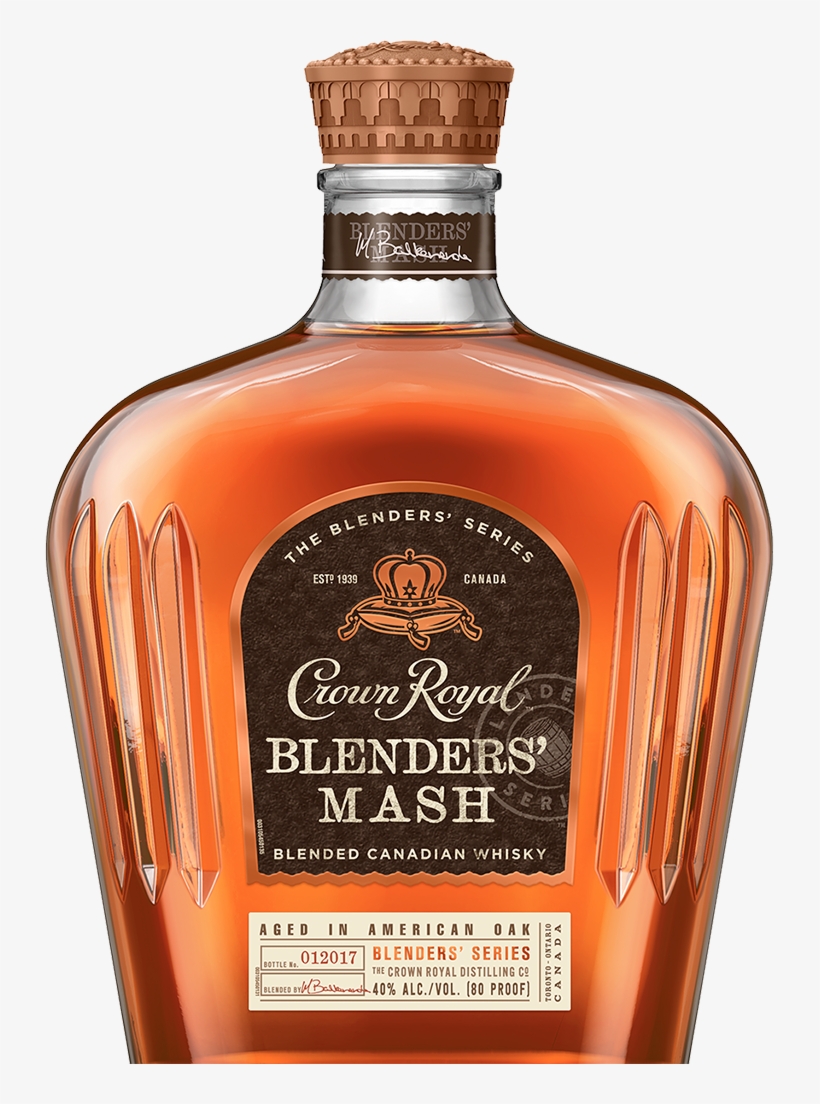 Whiskey Bottle Png - Crown Royal Bourbon Mash, transparent png