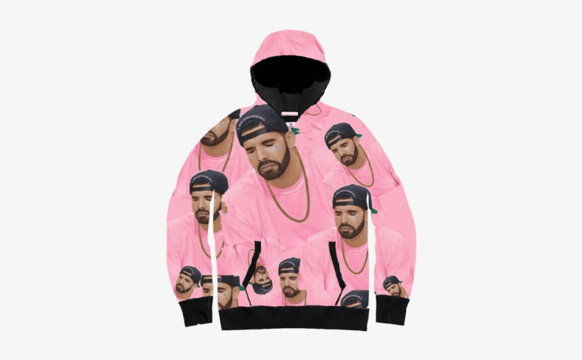 Drake Pink Collage All Over Hoodie & Sweatshirt - Wallpaper, transparent png