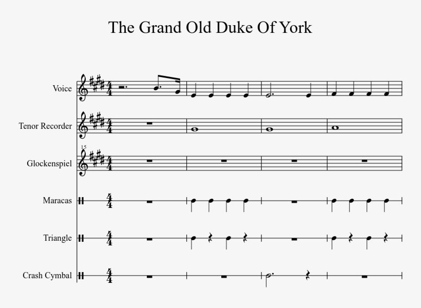 Grand Old Duke Of York Png - Naruto Closer Sheet Music, transparent png