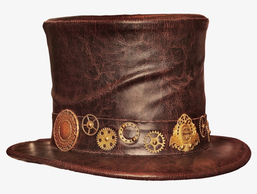 Cylinder, Leather Hat, Steampunk, Hat, Gothic - Steampunk Cylinder, transparent png