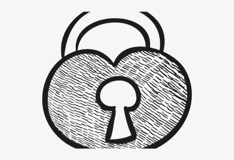 Drawn Lock Gothic - Heart, transparent png