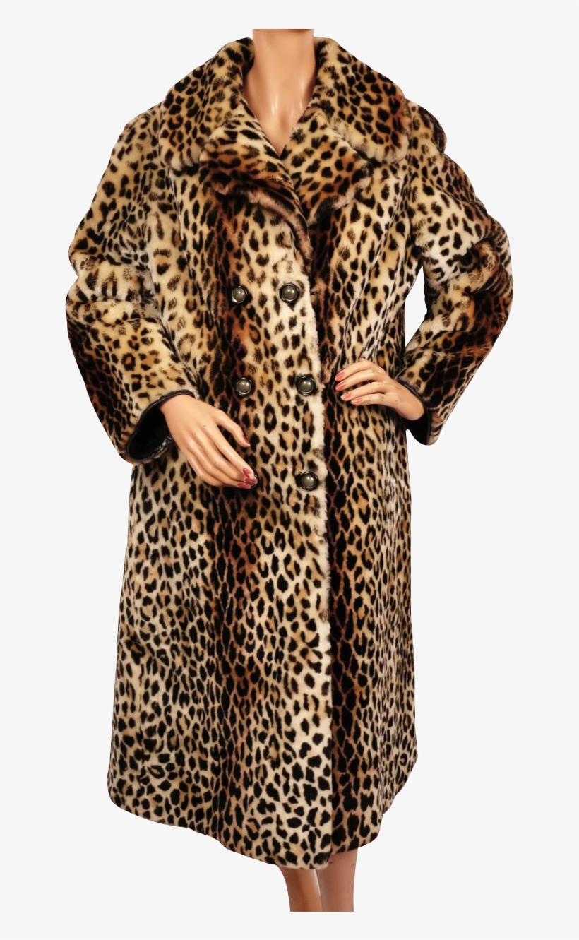 S Print Stencilled Mouton Fur Coat Sheared - Fur Clothing, transparent png