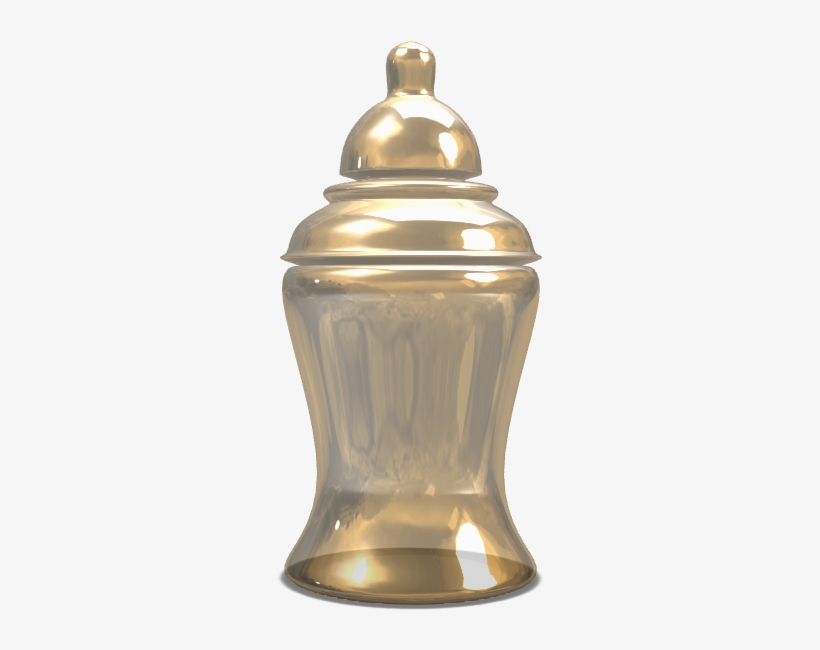 Golden Baby Bottle - Brass, transparent png