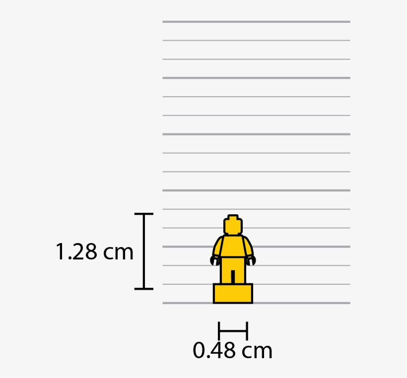 Width And Height Of Lego Trophy Fig - Lego Micro Figure Size, transparent png