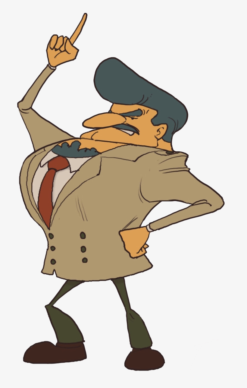 Professor Layton Inspector Grosky, transparent png