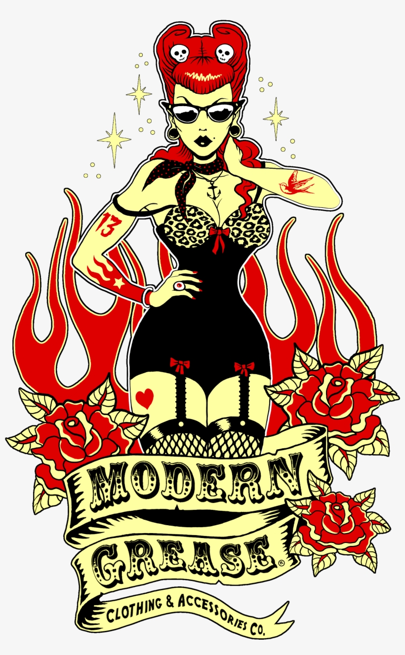 Modern Grease Clothing And Accessories Company Logo - Logo Rockabilly, transparent png