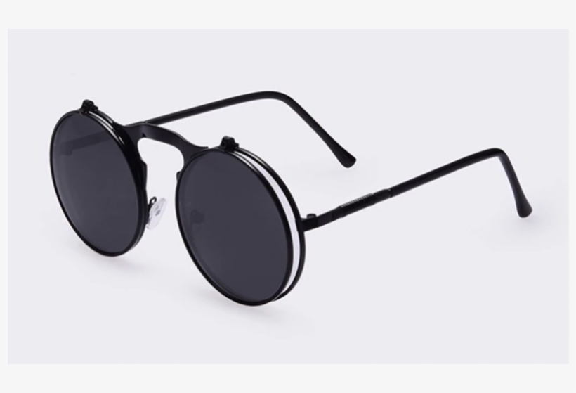 Vintage Round Flip Sunglasses - Kaca Mata Kekinian Pria, transparent png