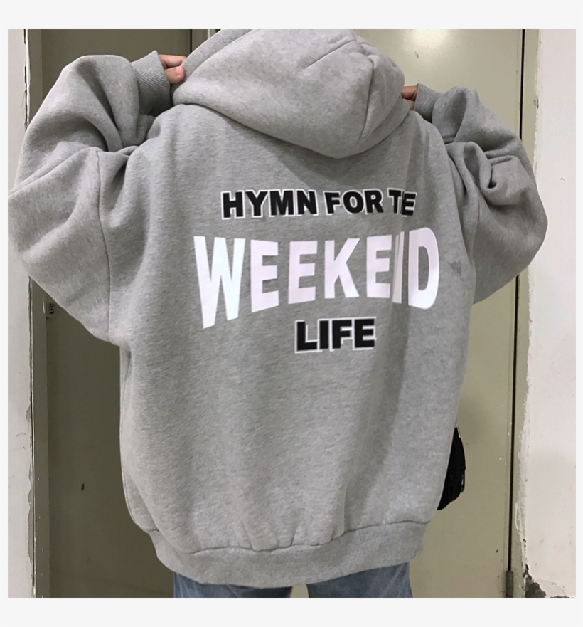 Hooded Sweatshirt Girl 2018 Long Sleeves Korean Style - Áo Hoodie Weekend, transparent png