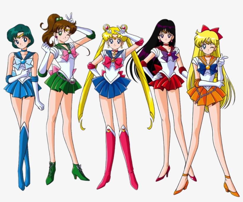 Sailormoon Sailormars Sailorjupiter Sailormercury Sailo - Sailor Moon, transparent png