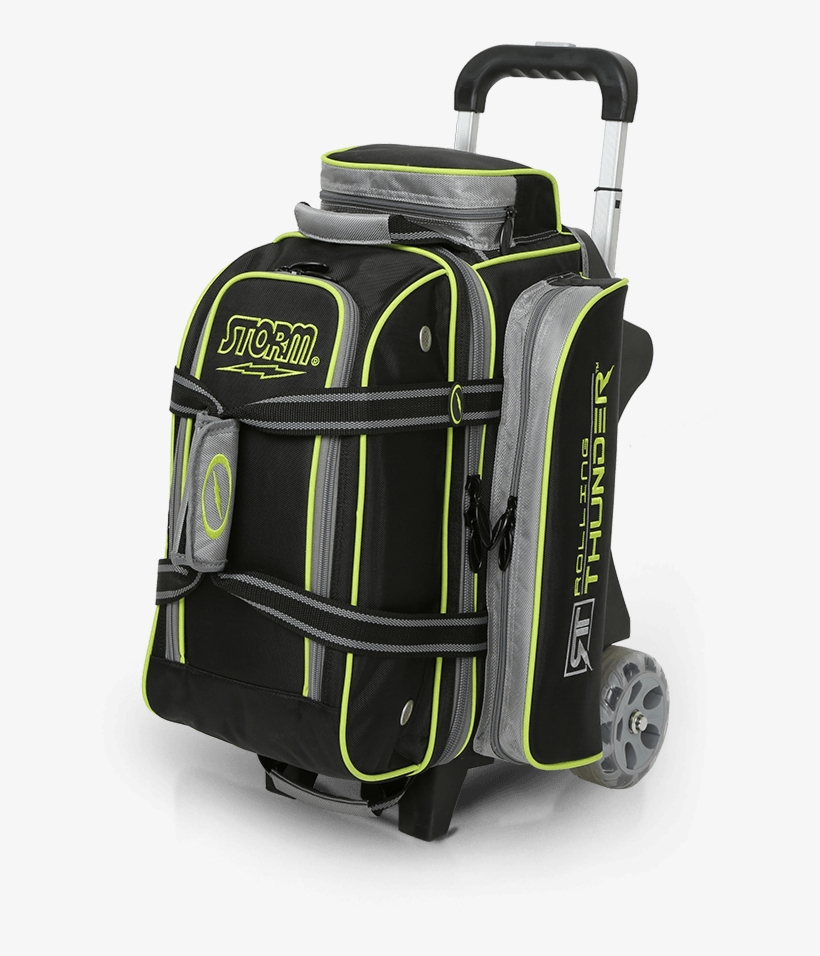 Storm Rolling Thunder 2 Ball Roller Black/lime - Storm 2-ball Rolling Thunder Bowling Bag Black, transparent png