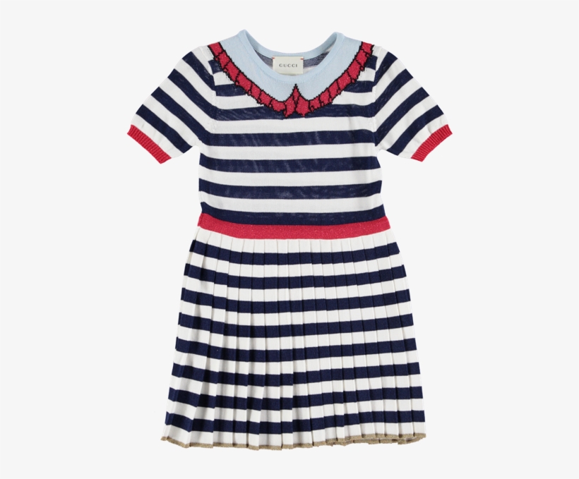 Picture Of Stripes & Pleats Knitted Dress Navy & Ivory - Hazel Atlas Candy Stripe Tea Cup, transparent png
