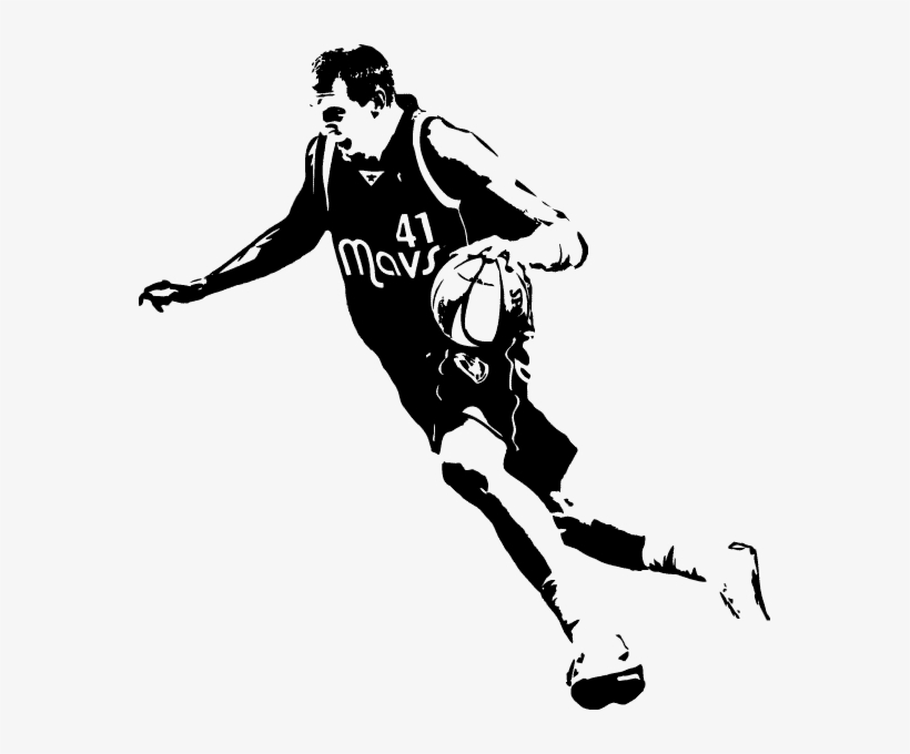 Die Aufkleber Sind Aus Hochleistungsfolie Geplottet - Dirk Nowitzki Schwarz Weiß, transparent png