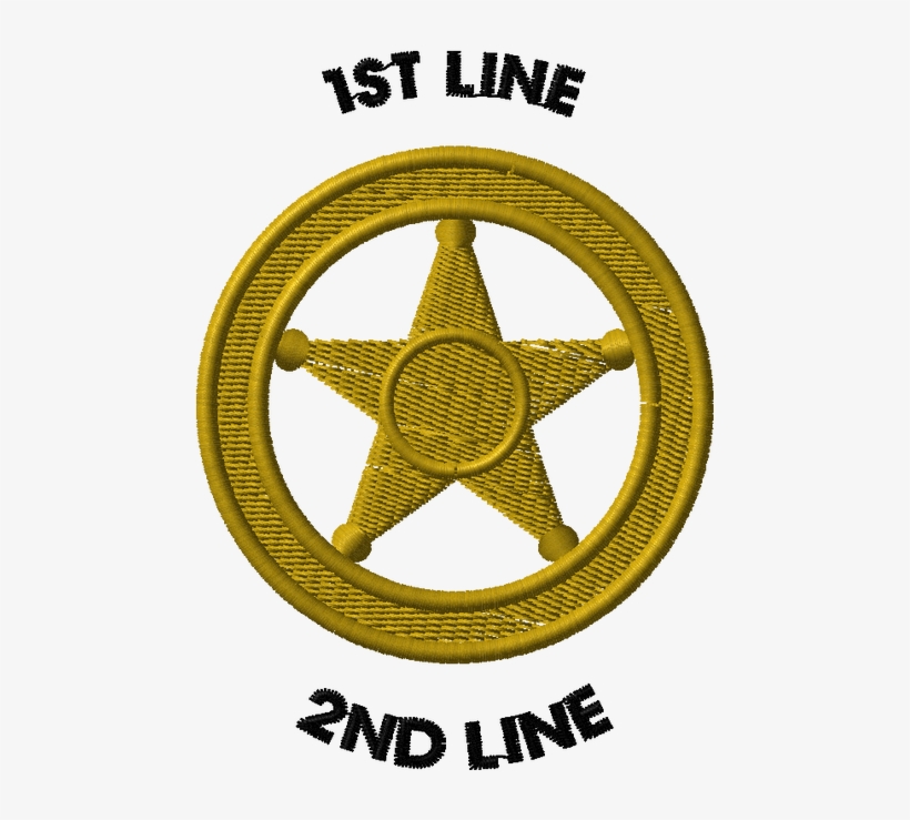 Deco Stk Emb Le Badge 5pt Star Circle - Vector Graphics, transparent png