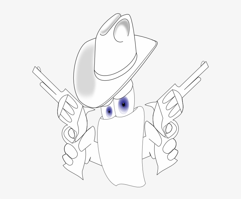 How To Set Use Cowboy Outline Svg Vector, transparent png