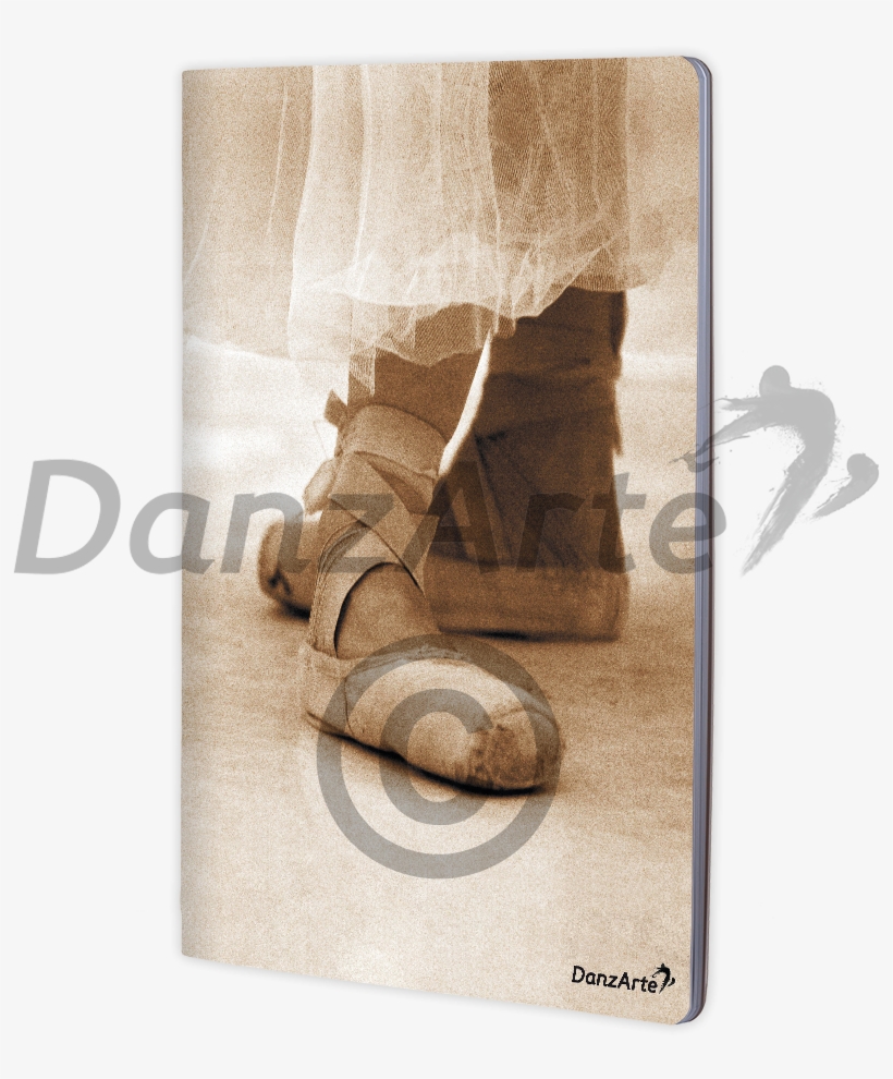 “pointe Shoes Sepia” A4 Matt Laminated Notebook - Plank, transparent png