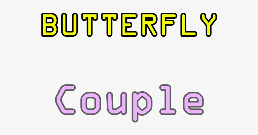 Butterfly Couple Is A Simple Puzzle, Where You Need - Graphics, transparent png