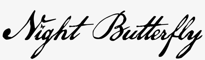 Night Butterfly Night Butterfly - Calligraphy, transparent png