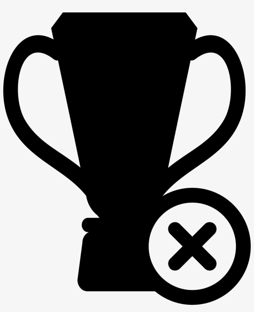 Football Trophy With Cross Mark Comments - Icon, transparent png