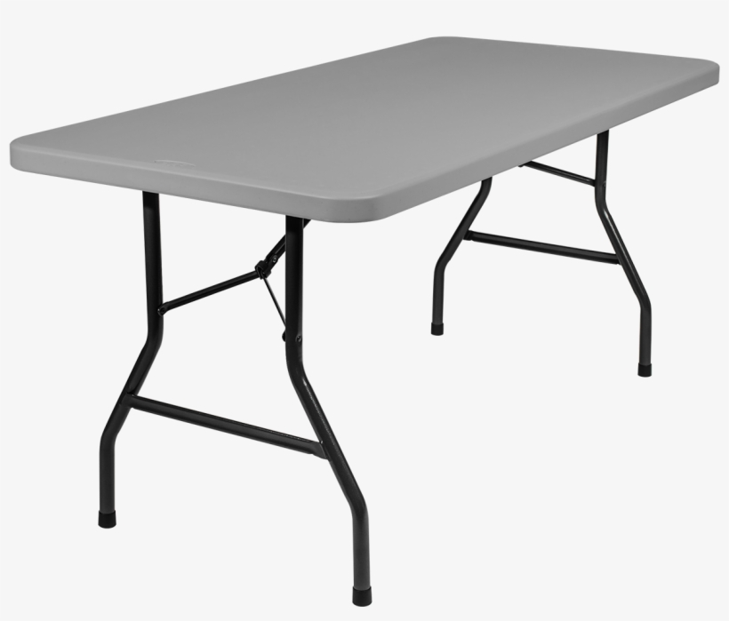 48″ Rectangular Plastic Folding Table - Mesa Plegable Negra, transparent png