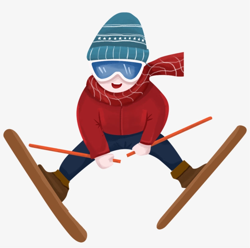 Fresh Winter Boy Character Png And Psd - Skiing, transparent png