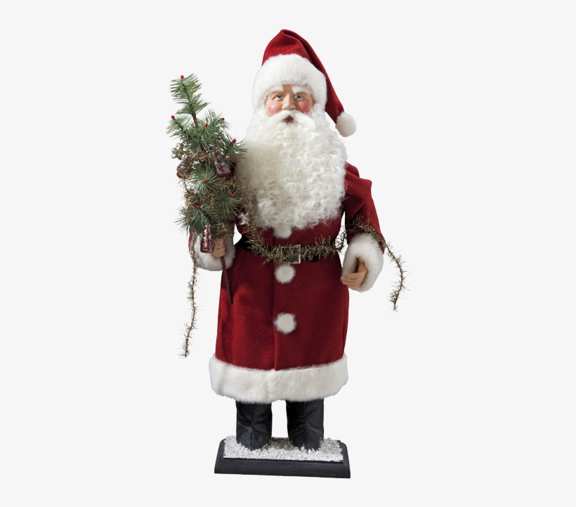 Santa With Garland - Santa Claus, transparent png