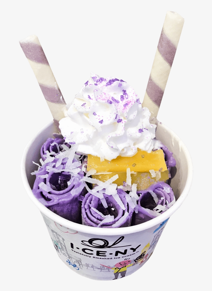 Ube - Taro Roll Ice Cream, transparent png