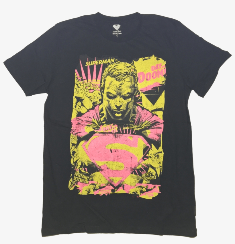 Superman Black T-shirt By Bio World - Illustration, transparent png